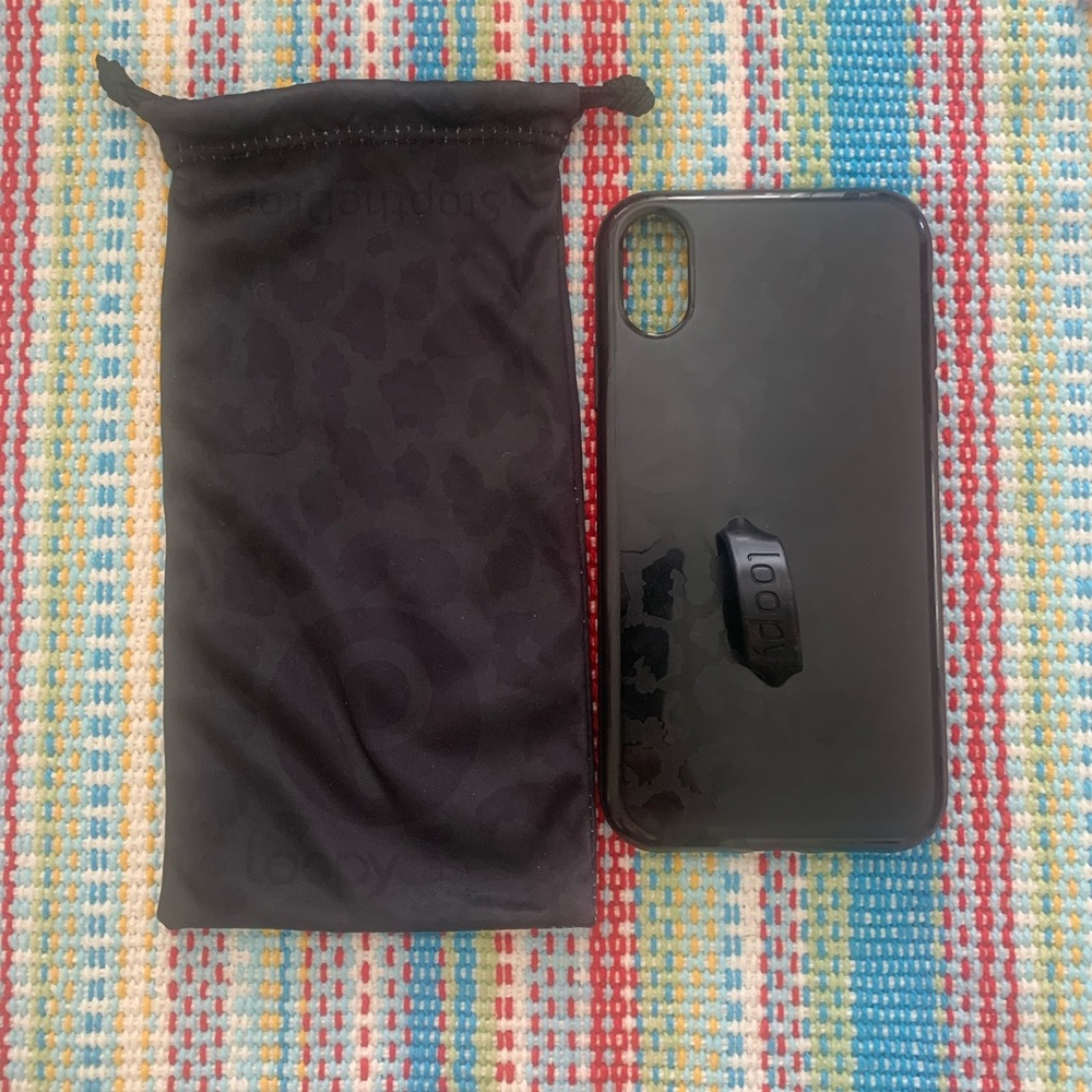 Midnight leopard loopy iPhone XR case